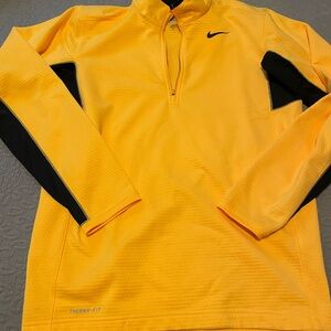Nike Yellow and Black Therma-Fit Pullover